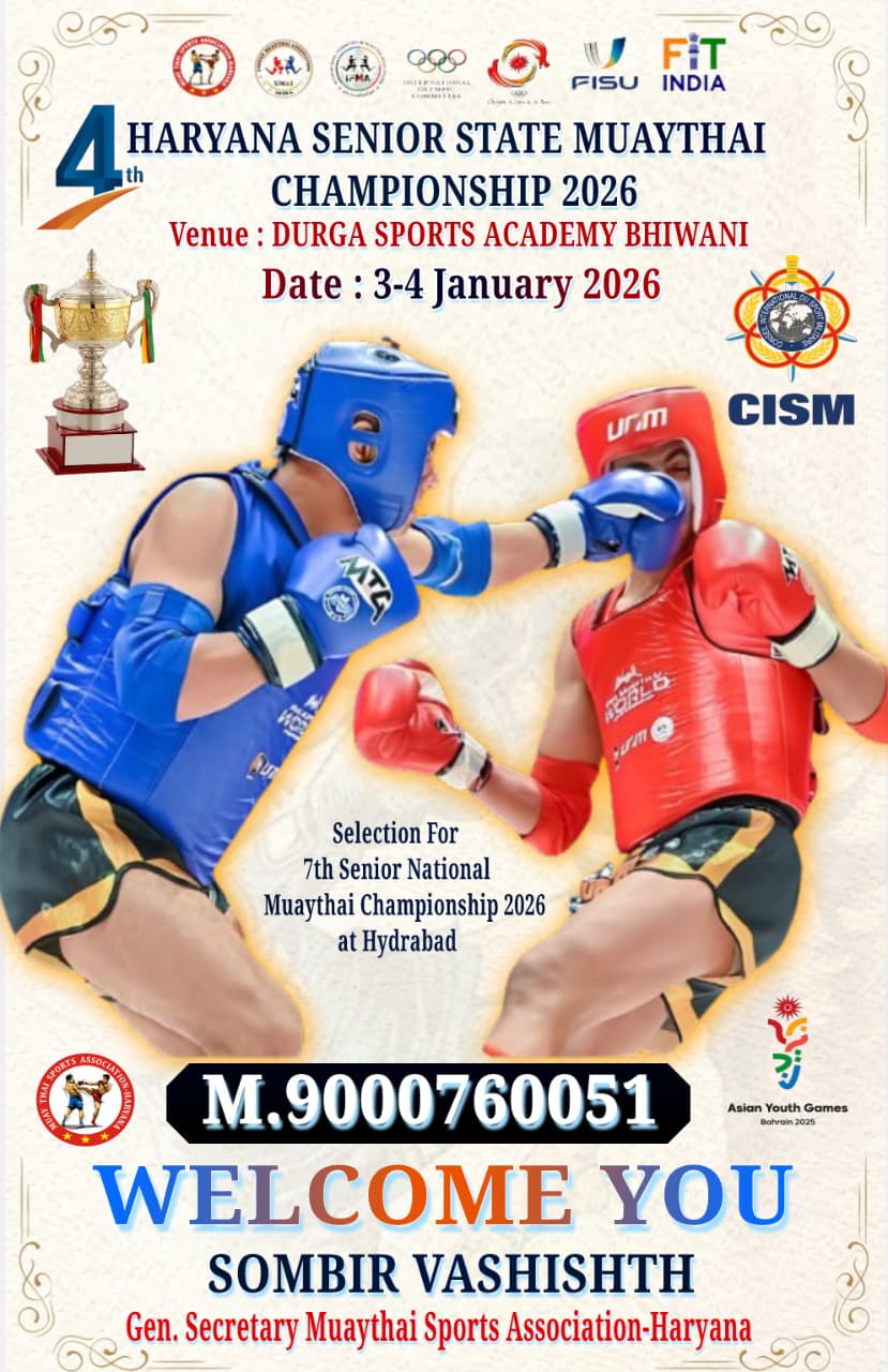 4th Haryana Senior State Muaythai Championship 2026